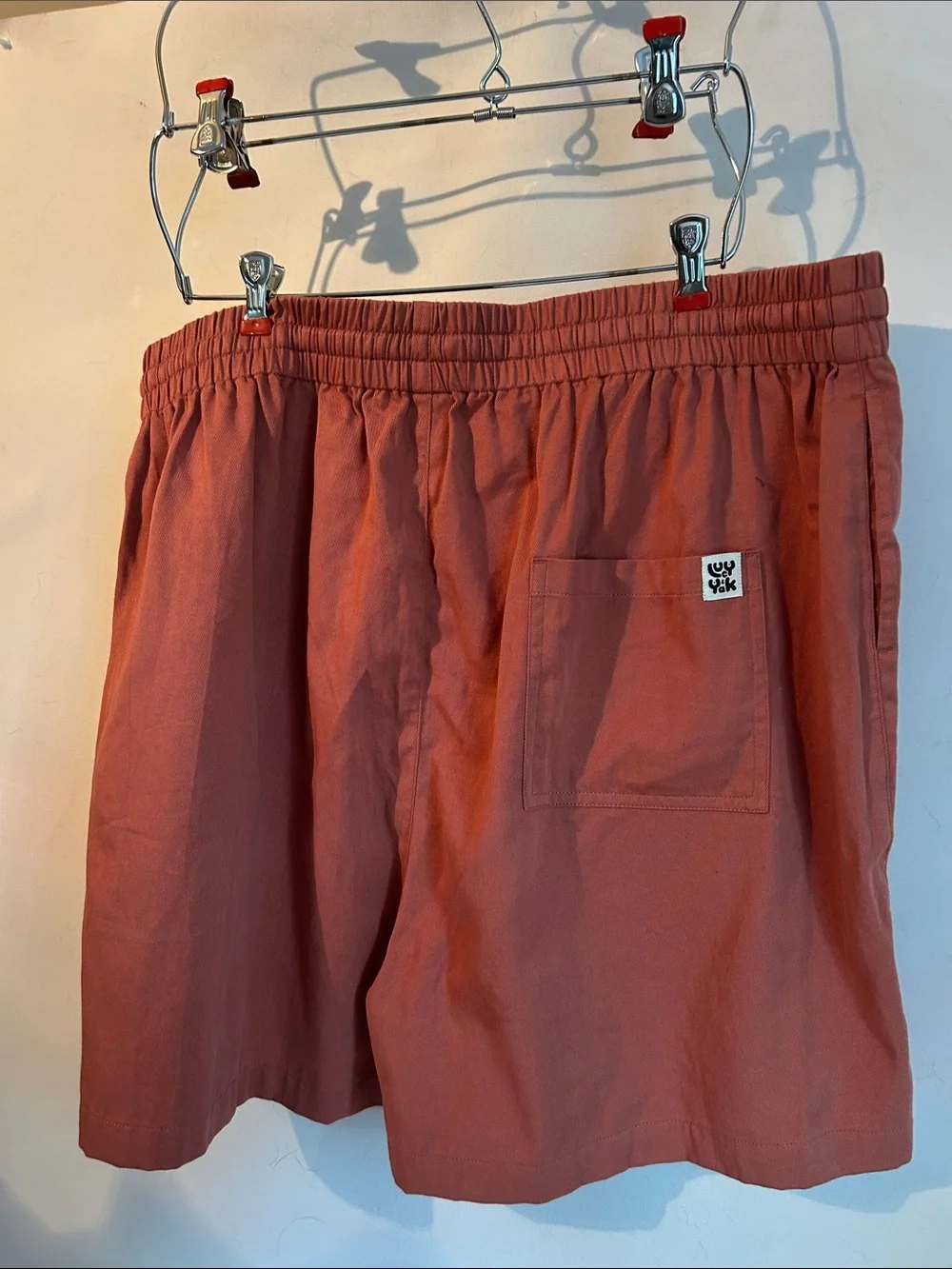 Lucy & Yak Rust Terracotta Elastic Waist Shorts